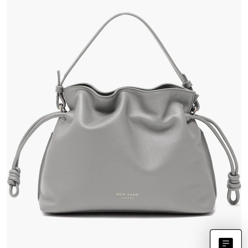 3-in-1 Grey Midi Emma Leather Crossbody Bag NWOT